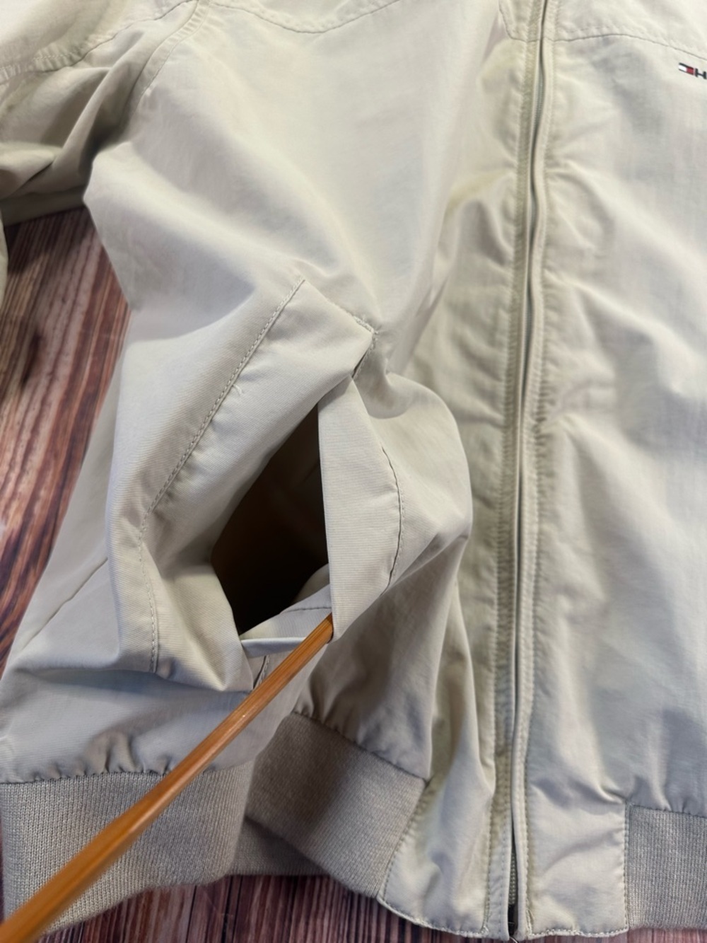 Tommy Hilfiger Men's Beige Full Zip Spell Out Yacht Hooded Jacket Size XXL - Picture 13 of 16